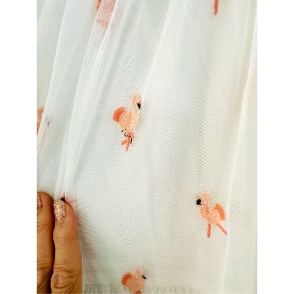 NWT Flamingo Embroidered Jersey Dress from Stella McCartney Kids.  Size 8 - Picture 7 of 7